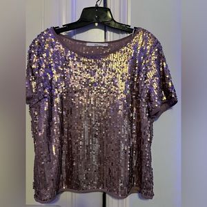 Gold sequin party top size M medium.